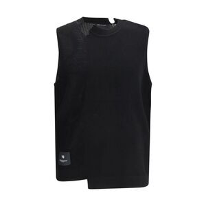 Y-3 Black Cotton Sleeveles Men's Sweater